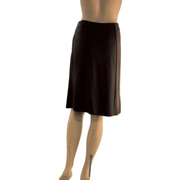 INC INTERNATIONAL CONCEPT Women's Skirt Brown Jersey Knit Flare Midi Size PM - Picture 5 of 14